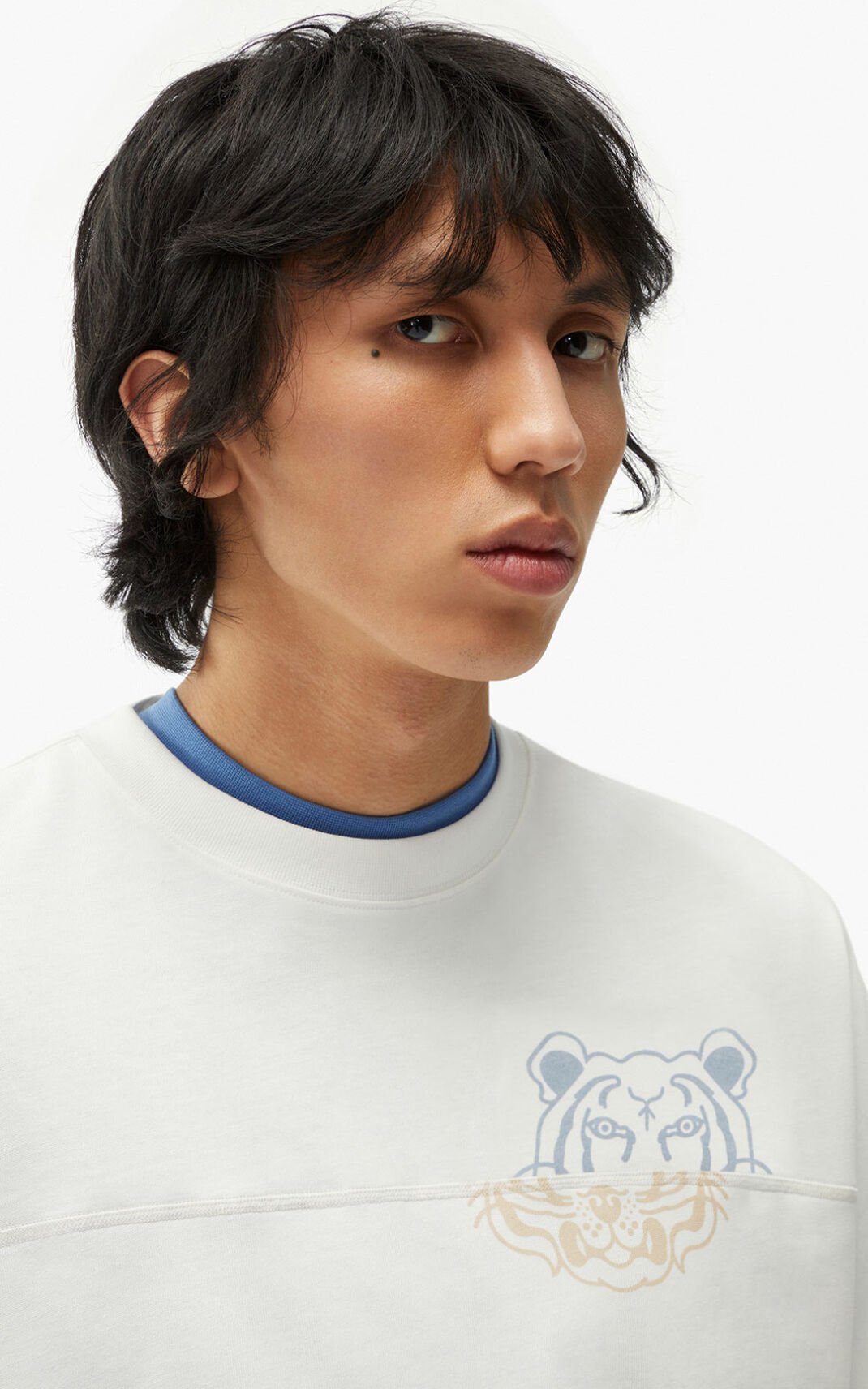 Camisetas Kenzo K Tiger oversized Hombre Blancas - SKU.6652761